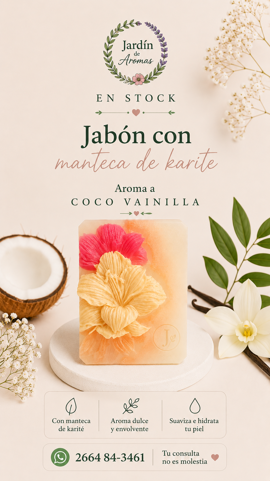 5. manteca y coco vainilla